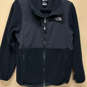 The North Face Denali  Black Fleece Jacket Full Zip Girls Size XL Youth 18 Coat